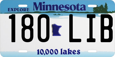 MN license plate 180LIB