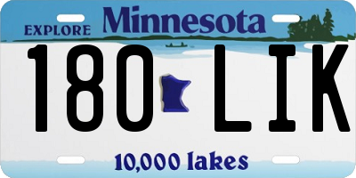 MN license plate 180LIK