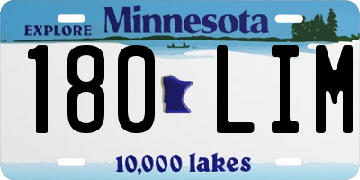 MN license plate 180LIM