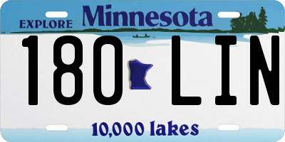 MN license plate 180LIN