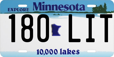 MN license plate 180LIT