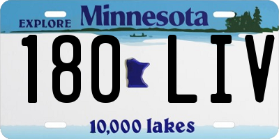 MN license plate 180LIV