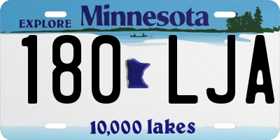 MN license plate 180LJA