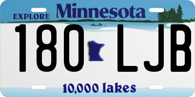 MN license plate 180LJB