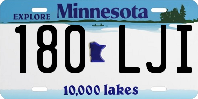 MN license plate 180LJI