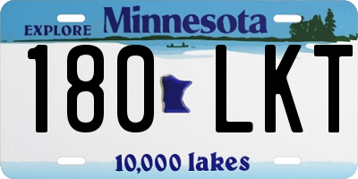 MN license plate 180LKT