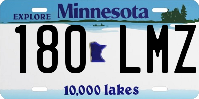 MN license plate 180LMZ