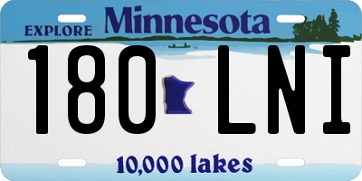 MN license plate 180LNI