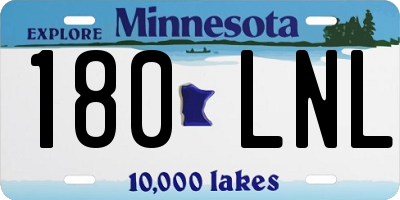 MN license plate 180LNL