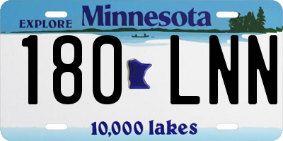 MN license plate 180LNN