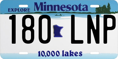 MN license plate 180LNP
