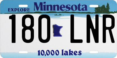 MN license plate 180LNR