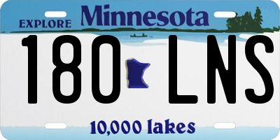MN license plate 180LNS