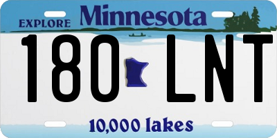 MN license plate 180LNT