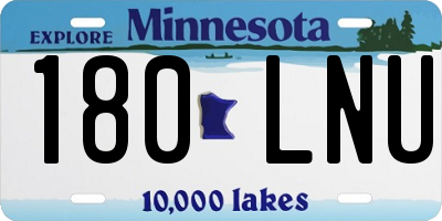 MN license plate 180LNU