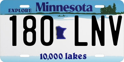 MN license plate 180LNV