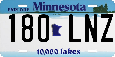 MN license plate 180LNZ