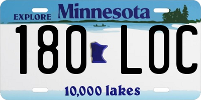 MN license plate 180LOC