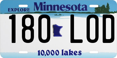MN license plate 180LOD