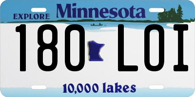 MN license plate 180LOI
