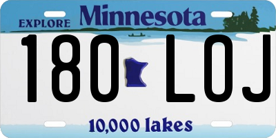 MN license plate 180LOJ