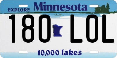MN license plate 180LOL