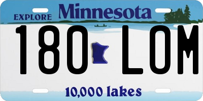 MN license plate 180LOM