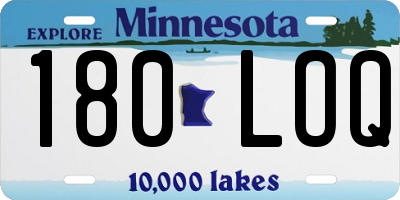 MN license plate 180LOQ