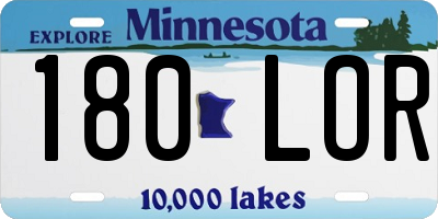 MN license plate 180LOR