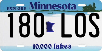 MN license plate 180LOS
