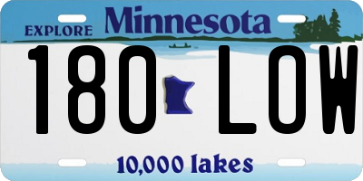 MN license plate 180LOW