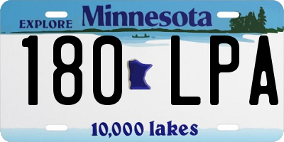MN license plate 180LPA