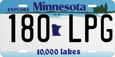 MN license plate 180LPG