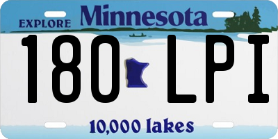MN license plate 180LPI