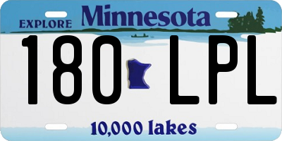 MN license plate 180LPL