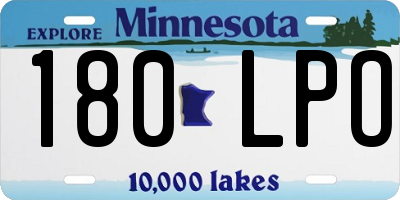 MN license plate 180LPO
