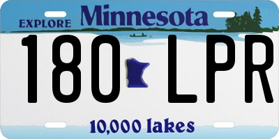 MN license plate 180LPR
