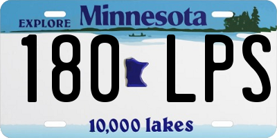 MN license plate 180LPS