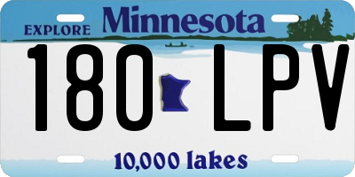 MN license plate 180LPV