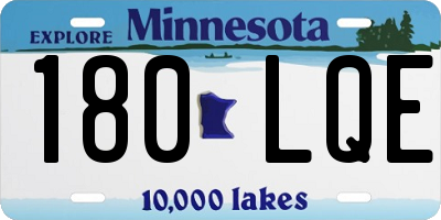 MN license plate 180LQE