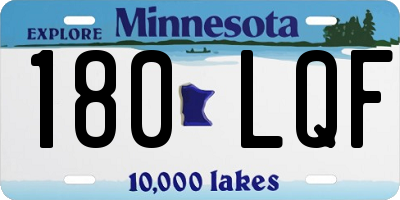 MN license plate 180LQF