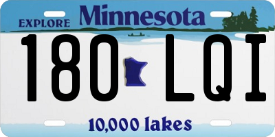 MN license plate 180LQI