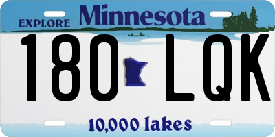 MN license plate 180LQK