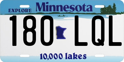 MN license plate 180LQL