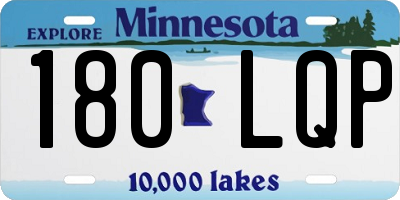 MN license plate 180LQP