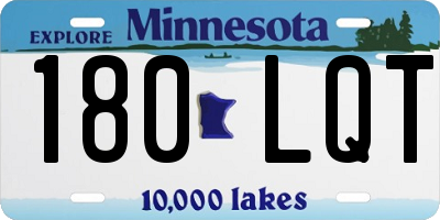 MN license plate 180LQT