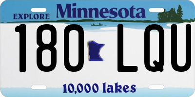 MN license plate 180LQU
