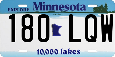 MN license plate 180LQW