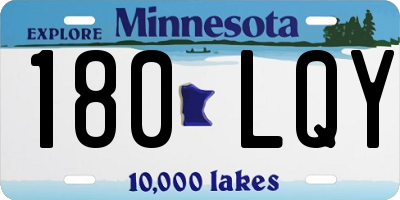 MN license plate 180LQY