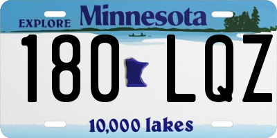 MN license plate 180LQZ